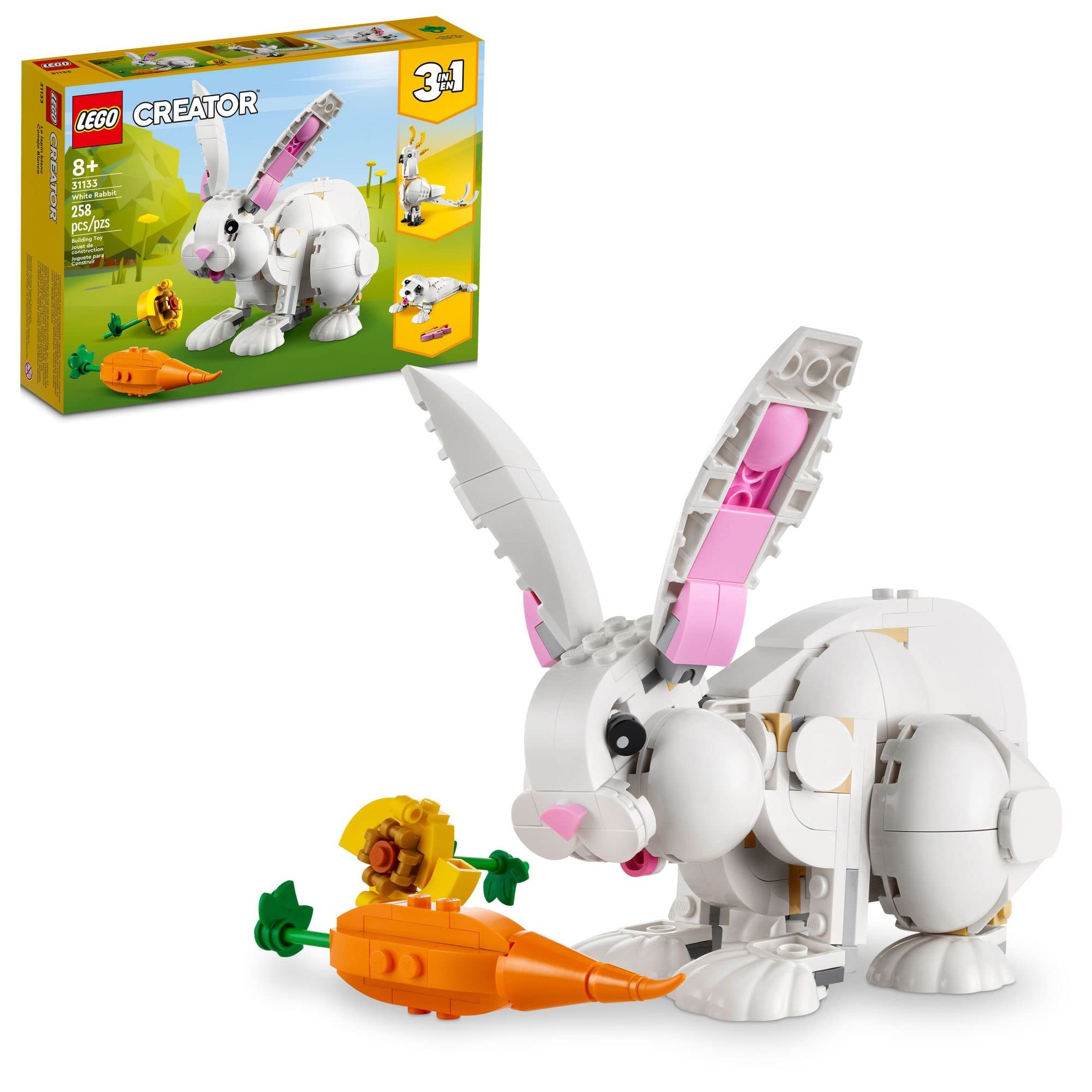 LEGO Creator 3in1 White Rabbit Animal Toy Building Set 31133