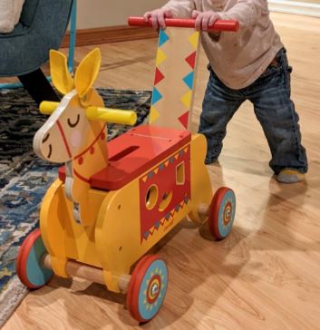wooden ride on toys for 1 year olds image